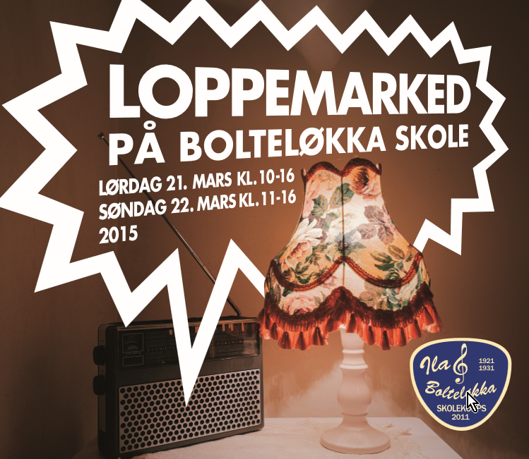 Loppemarked på Bolteløkka skole lørdag 21. mars og søndag 22. mars