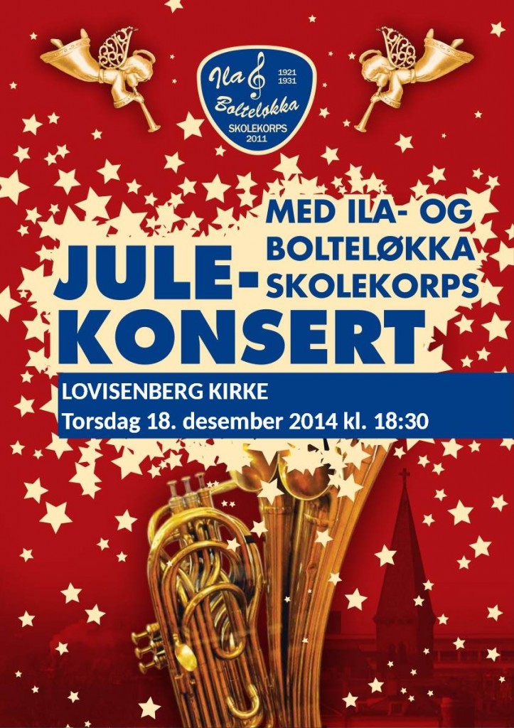 Julekonsert med Ila og Bolteløkka skolekorps Lovisenberg kirke 18. desember kl. 18:30